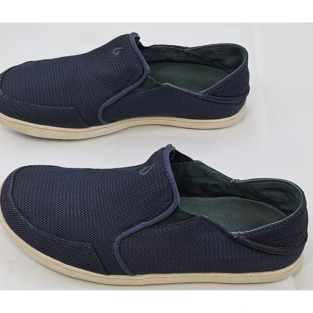 OluKai Nohea Mesh Mens 9 Dark Blue Slip On‎ Shoes 10188-DGDG Casual